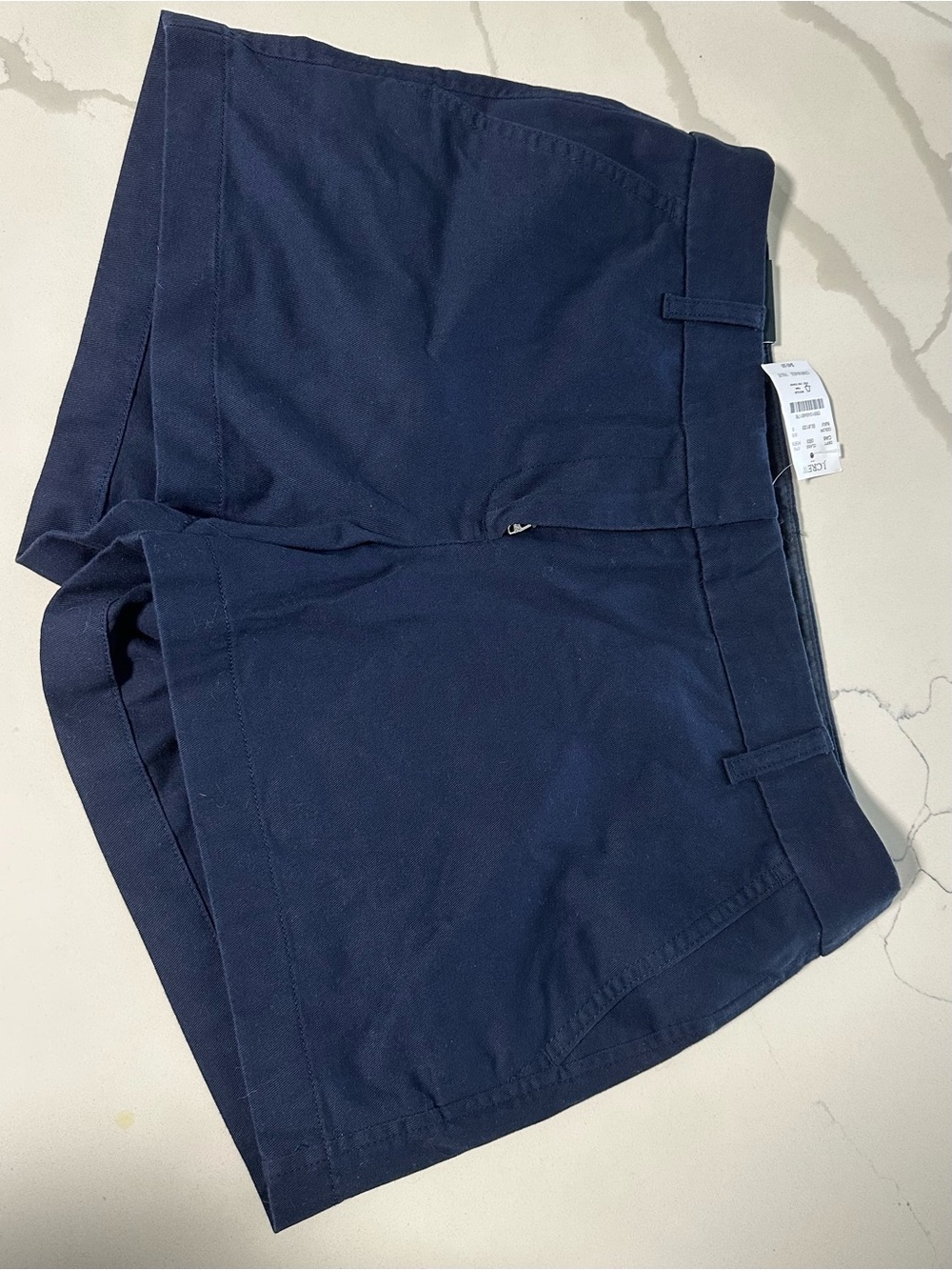J. Crew Women's Navy Flat Front Cotton Shorts